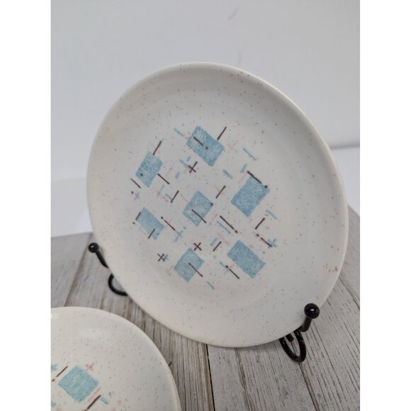 Vintage Set of 4 Vernonware Metlox Heavenly Days 6 1/4” Bread Plates MCM - Picture 2 of 6